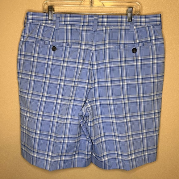 Lot of 2 Izod Flat Front Plaid Men's Golf Shorts Multicolor and Blue Size 38 - Picture 4 of 11